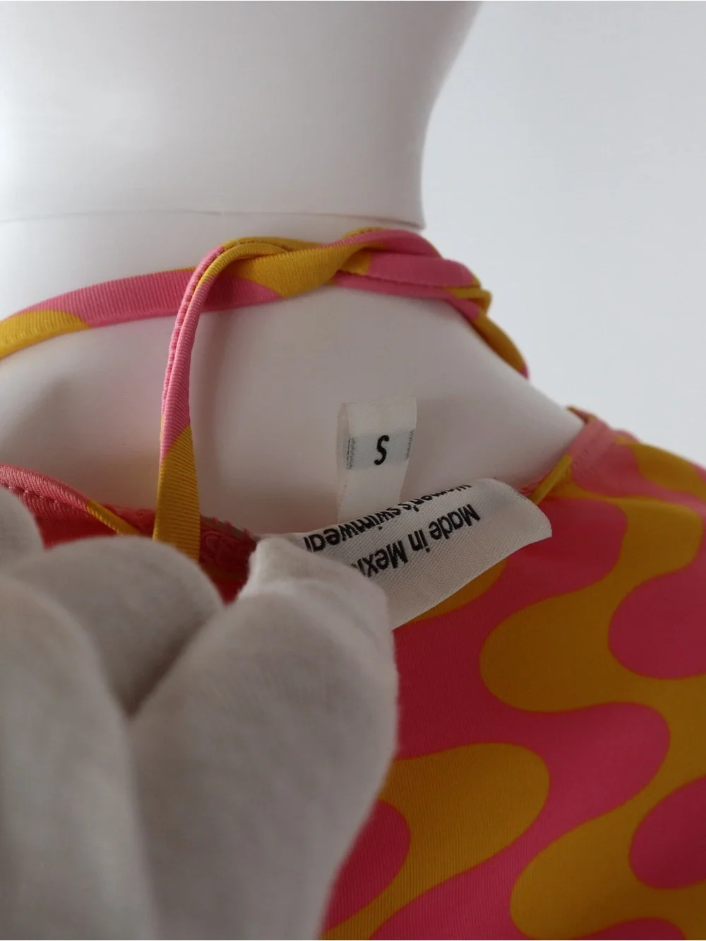 FENSI | 3 Piece Women's Pink & Yellow Patterned Long-Sleeve Bikini Set